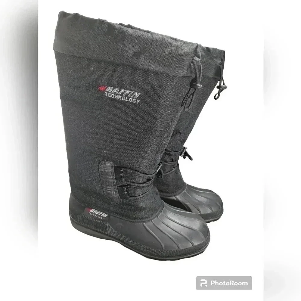 Baffin Technology Winter Boots Men's Size 9W Black Nylon / Rubber Made in Canada